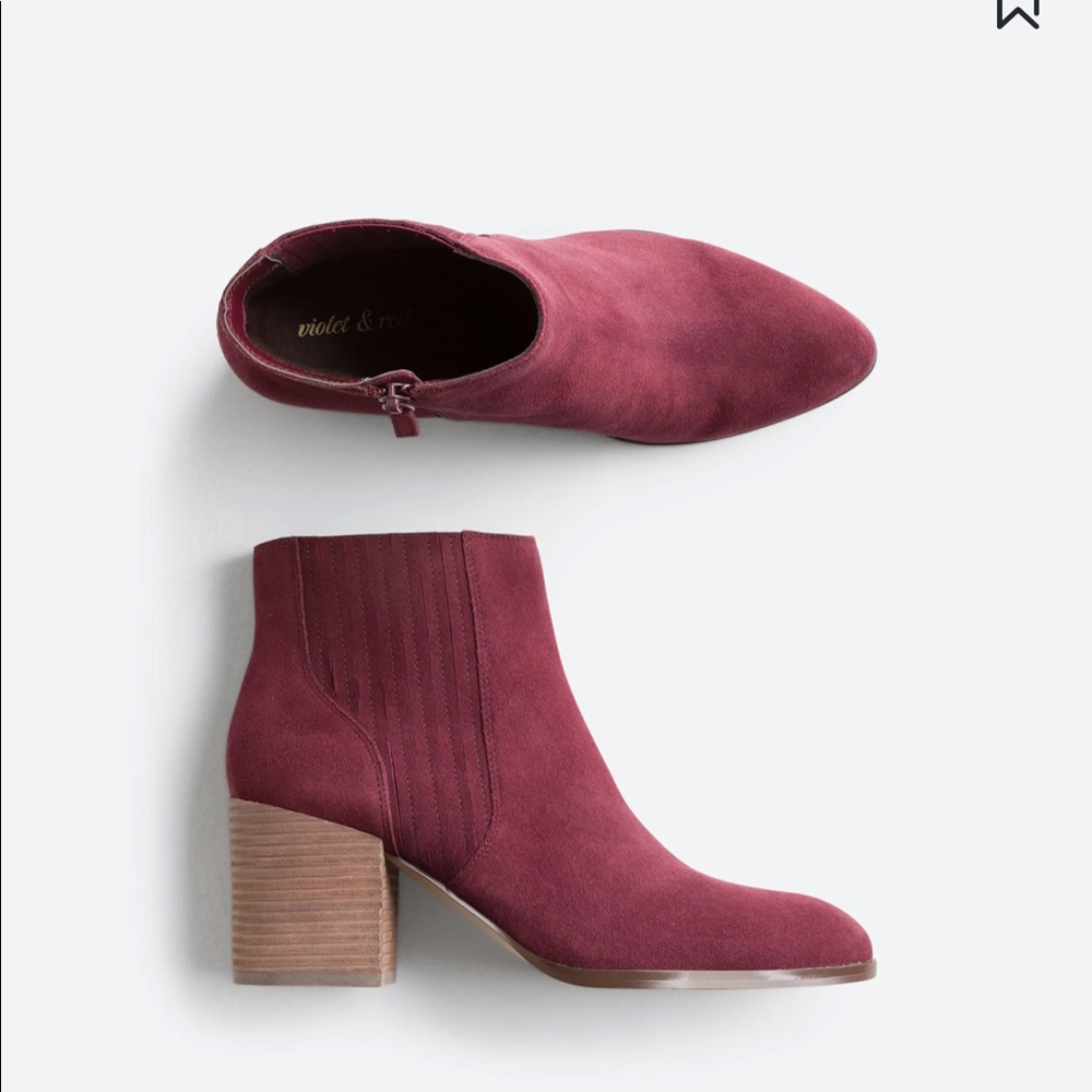 Violet & Red Neil Suede Pull On Bootie